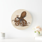 Octopus Holding Chemistry Flask Steampunk Science Grote Klok (Huis)