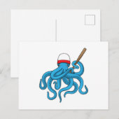 Octopus Honkbalknuppel Honkbal Briefkaart (Voorkant / Achterkant)