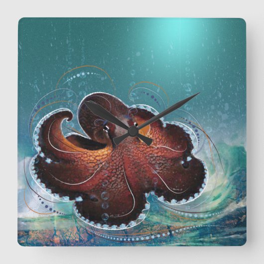 OCTOPUS - Horloge murale (Recto)