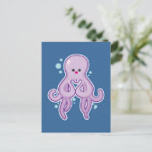 Octopus houdt van je briefkaart (Staand voorkant)