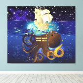 Octopus Huge en Caravella Canvas Afdruk (Insitu (Houten vloer))