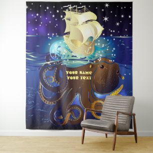 Octopus Huge en Caravella Wandkleed