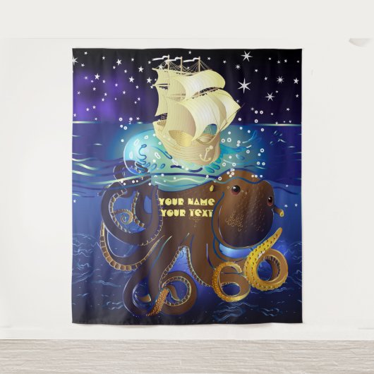 Octopus Huge en Caravella Wandkleed (Voorkant)