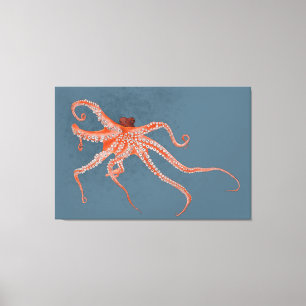 Octopus Hugs Canvas Afdruk