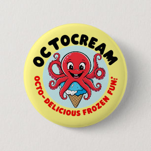 Octopus-ijs Ronde Button 5,7 Cm