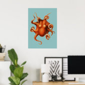 Octopus Illustratie Poster (Thuiskantoor)