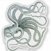  Octopus Illustratie Sticker (Voorkant)