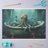 Octopus in badkuip 1 Decoupage papier (Craft)