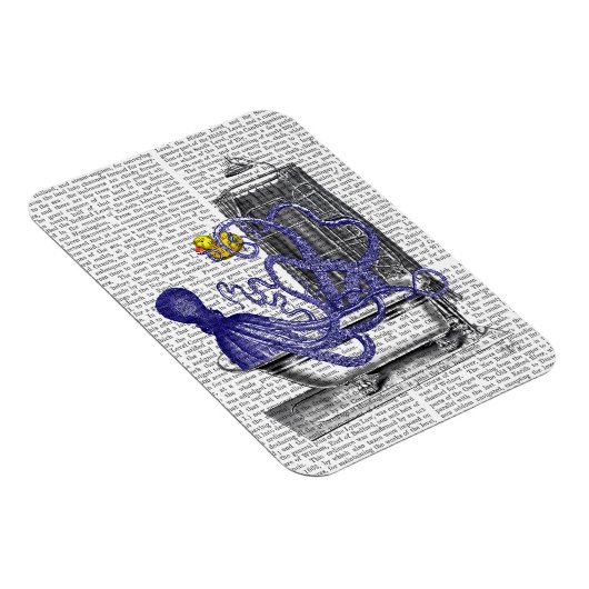 Octopus in Bath 2 Magneet (Rechterzijde)