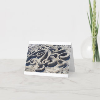 Octopus in de zand kaart