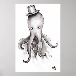 Octopus in een Pet Poster