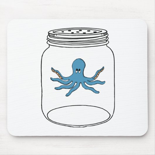 Octopus in een pot muismat (Voorkant)