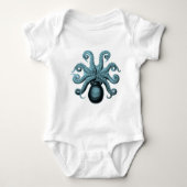 Octopus in het Blauwgroen Romper (Voorkant)