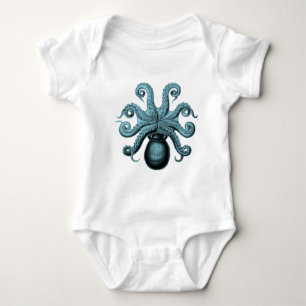 Octopus in het Blauwgroen Romper