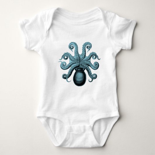 Octopus in het Blauwgroen Romper (Voorkant)