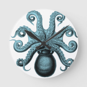 Octopus in het Blauwgroen Ronde Klok