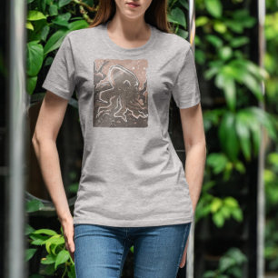 octopus in koraalrif t-shirt