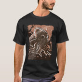octopus in koraalrif t-shirt (Voorkant)