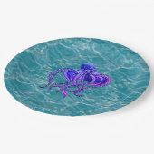 Octopus in water papieren bordje (Gekanteld)