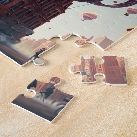 Octopus Inname Town Puzzle Legpuzzel (Zijkant)
