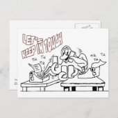 Octopus "Keep In Touch"-kleurend Bord Briefkaart (Voorkant / Achterkant)