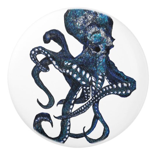 Octopus Keramische deurknop Knop (Voorkant)