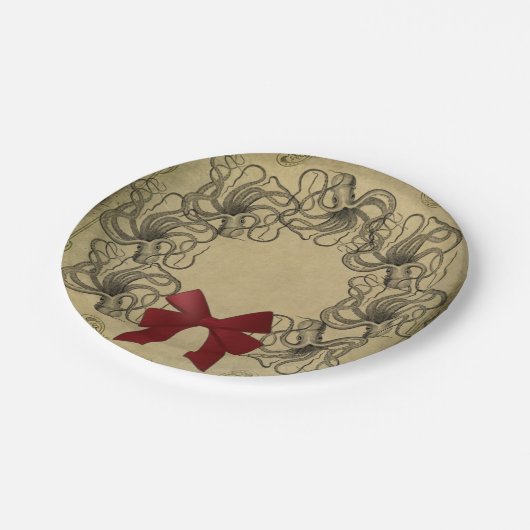  Octopus kerstpapier Bord (Gekanteld)