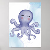 Octopus-kinderkamerposter Zeedierkinderen Poster (Voorkant)