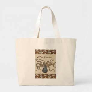 Octopus Kraken Antiek Kust Mariene Wilde Dieren Grote Tote Bag