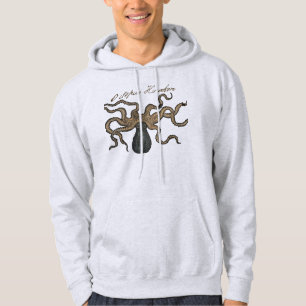 Octopus Kraken Antiek Kust Mariene Wilde Dieren Hoodie