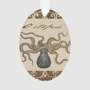 Octopus Kraken Antiek Kust Mariene Wilde Dieren Ornament