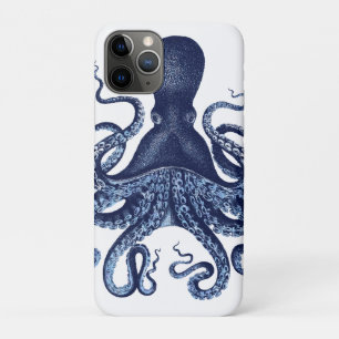 Octopus, Kraken, , gegraveerd, nautisch, ma iPhone 11 Pro Hoesje