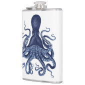 Octopus, Kraken, , gegraveerd, nautisch, ma Heupfles (Links)