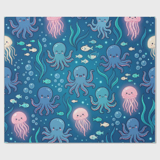 Octopus & kwal Oceaan Glow Inpakpapier