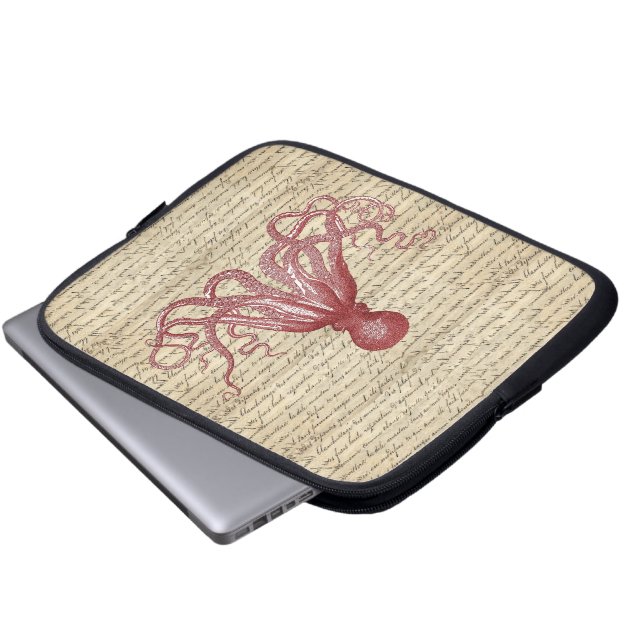  octopus laptop sleeve (Voorkant onderkant)