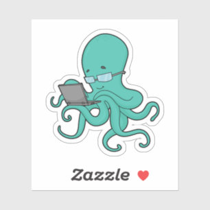 Octopus laptop sticker