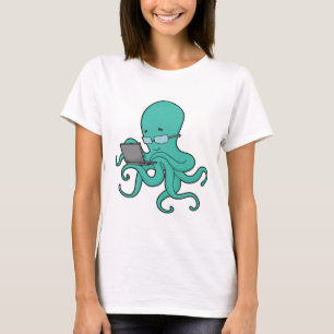 Octopus laptop t-shirt