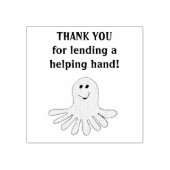Octopus leraar bedankt voor je hulp 	rubberstempel (Afrduk)