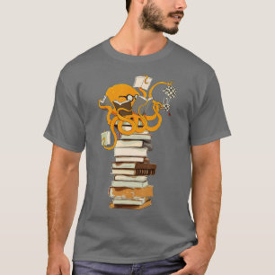Octopus lezen, thee, koffie en boeken cadeau t-shirt