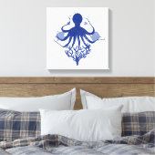 Octopus (light background) canvas afdruk (Insitu (Slaapkamer))