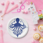 Octopus (light background) papieren bordje (Feest)