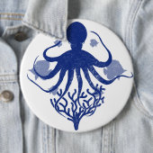 Octopus (light background) ronde button 6,0 cm (In situ)
