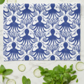 Octopus (light background) theedoek (Gevouwen)