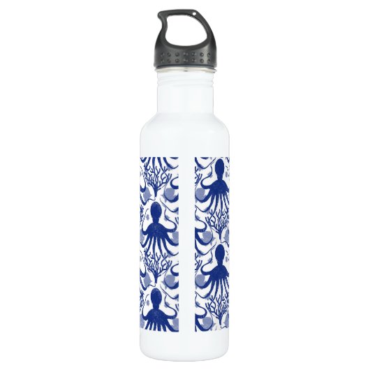 Octopus (light background) waterfles (Achterkant)