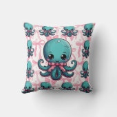 Octopus lint print kussen (Achterkant)