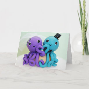 Octopus Love Wedding Kaart