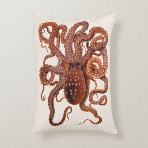 Octopus Macropus, Vintage Mariene Aquatische Diere Accent Kussen