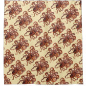  octopus Macropus, zeewaterdieren Douchegordijn (Voorkant)