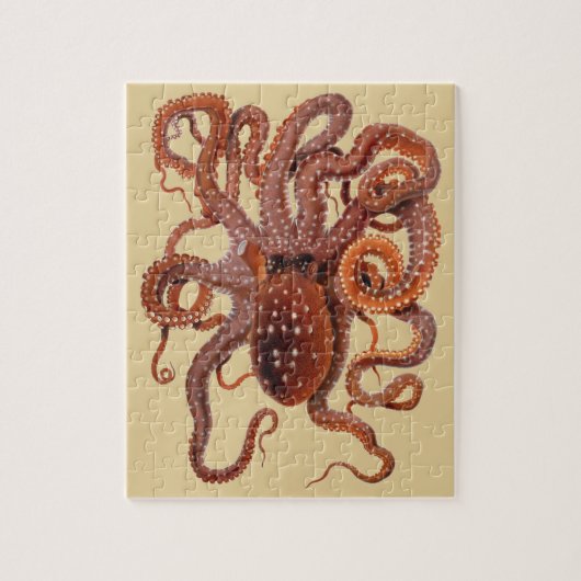  octopus Macropus, zeewaterdieren Legpuzzel (Verticaal)