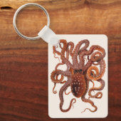 octopus Macropus, zeewaterdieren Sleutelhanger (Voorkant)